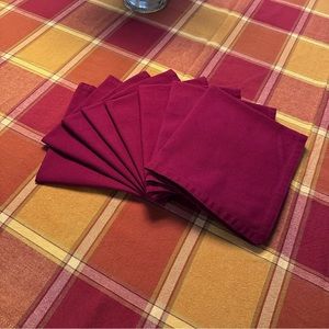 Plaid Check  Table Cloth 58” x 80”  - Gold & Burgundy